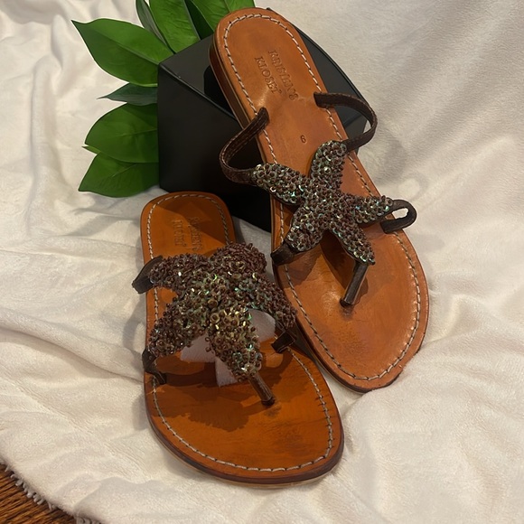 Kristen’s Kloset Brown Starfish Sandals - Picture 2 of 5